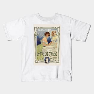 Savon de toilette - Le Petit Chat France Vintage Poster 1899 Kids T-Shirt